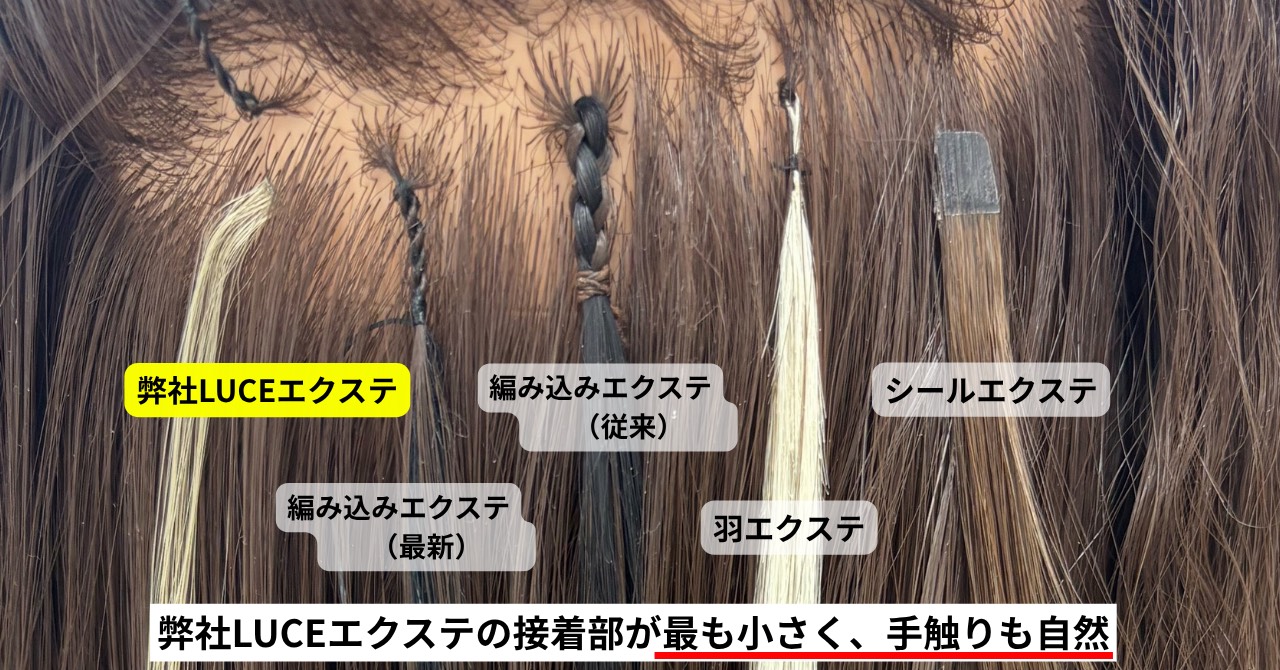 他のエクステとの比較画像