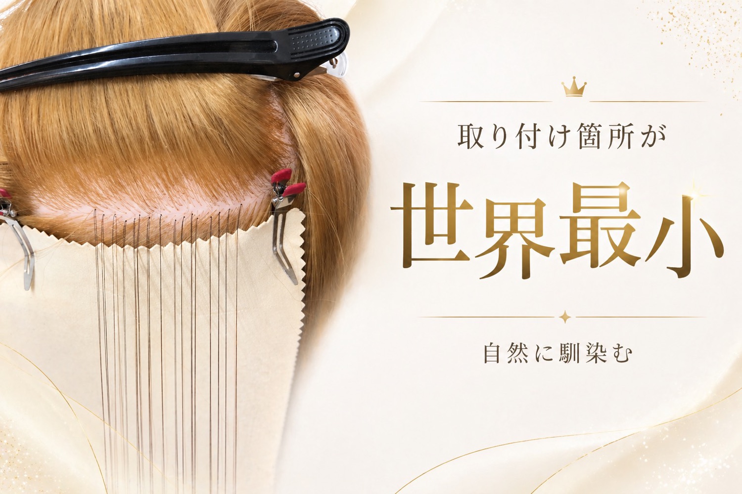 取り付け箇所が世界最小 ─ 自然に馴染む